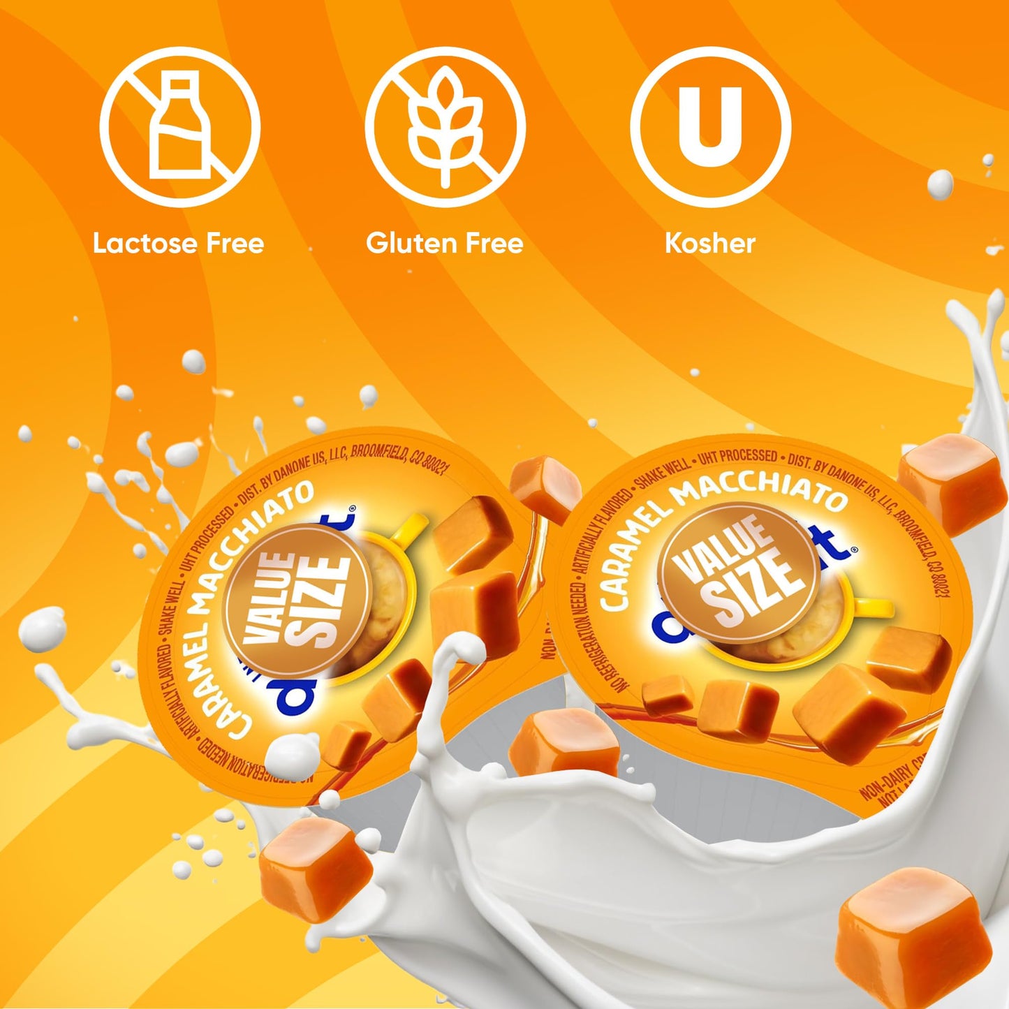 Generic Caramel Macchiato Creamer Singles, 192 Creamer Singles Included Great For Offices, Restaurants, Coffee, Bar, Gift And Ho