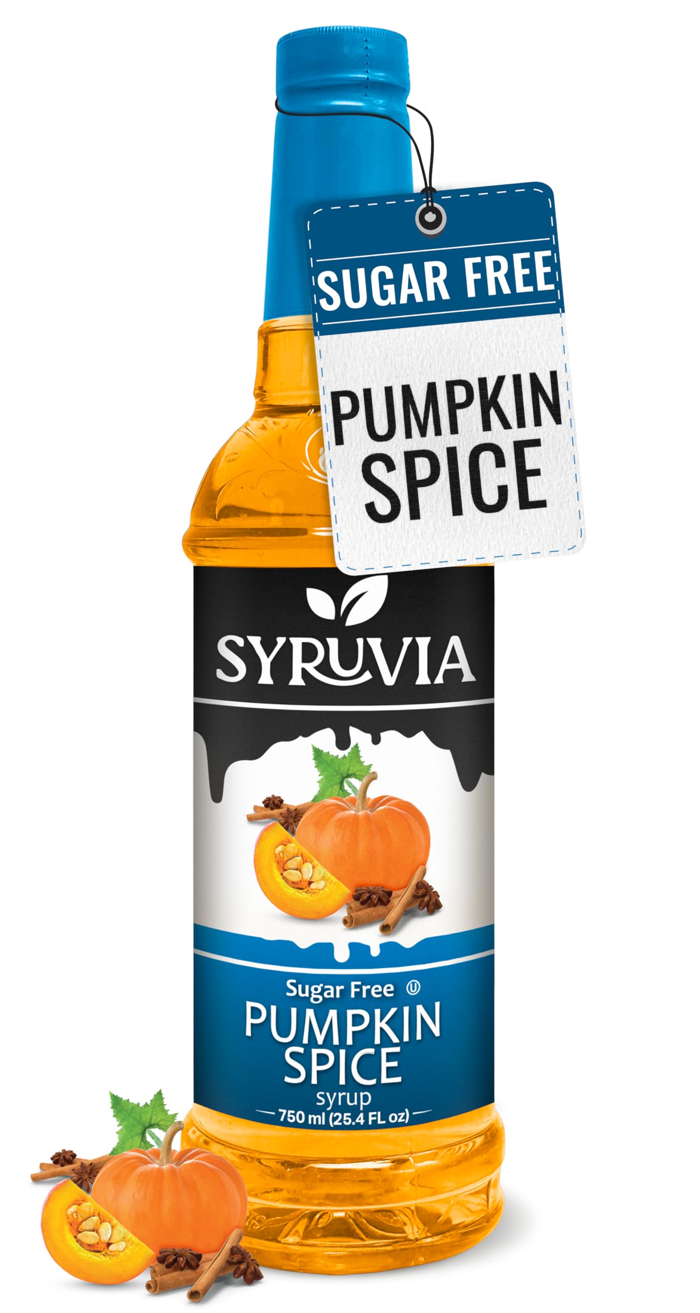 Syruvia Sugar Free Pumpkin Spice syrup 25.4 Ounces Pumpkin Spice Coffee Syrup