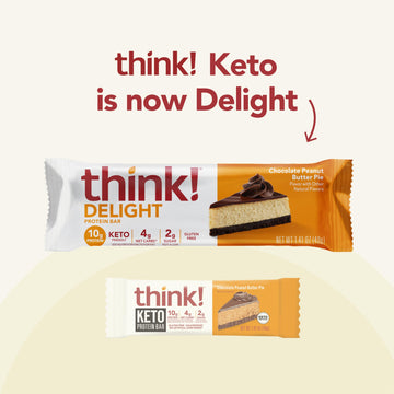 think, Keto Protein Bars, Healthy Low Carb, Low Sugar, Gluten Free Snack with No Artificial Sweeteners, 4G Net Carbs & 10G of Wh