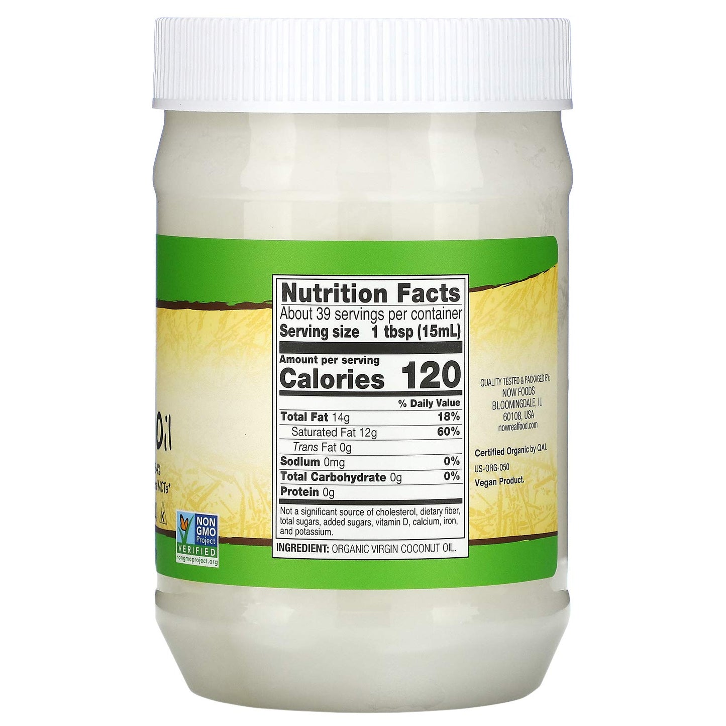 Now Foods Organic Virgin Coconut Oil, 20 Oz