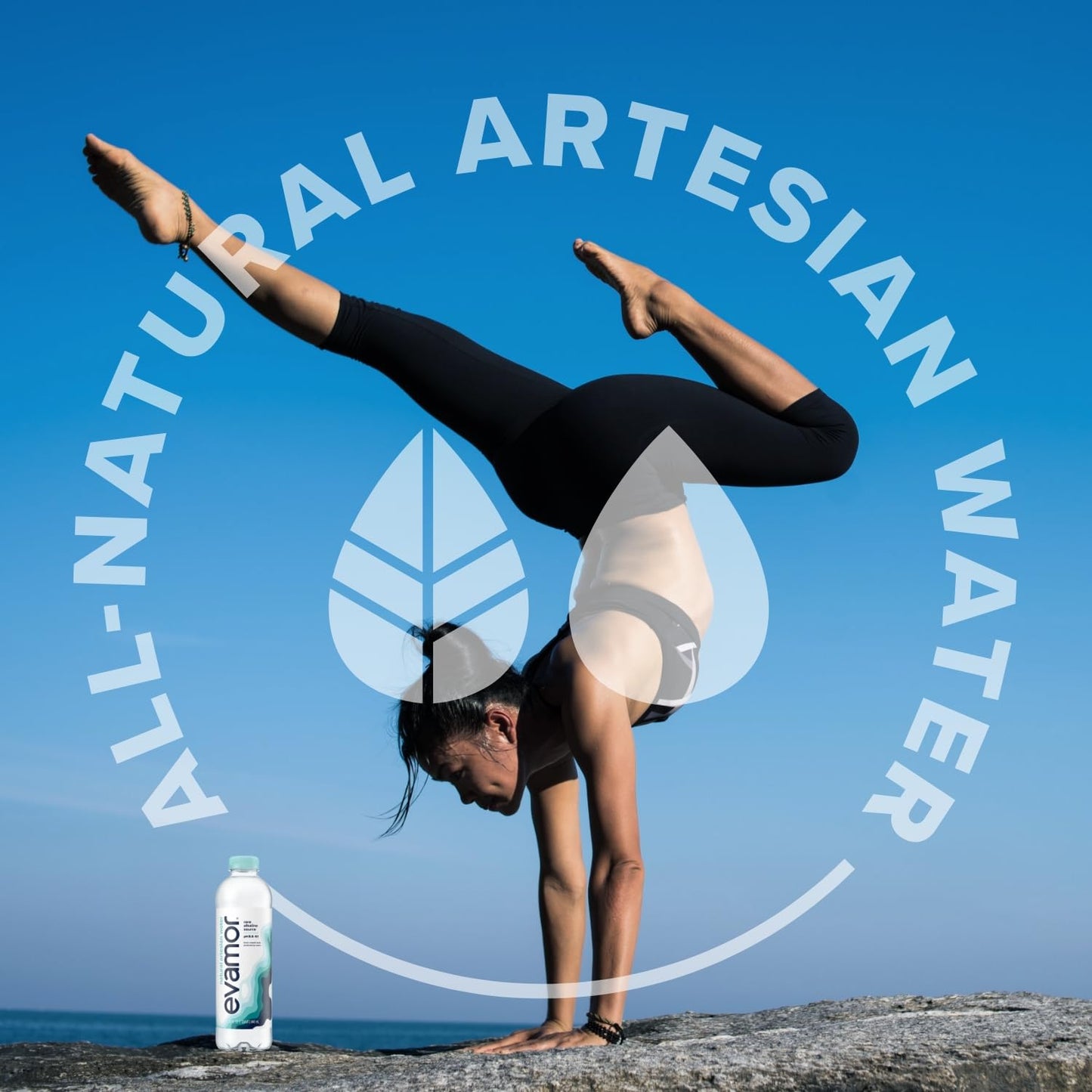 EVAMOR Artesian Bottled Water - Single Source, Naturally Alkaline and Full of Electrolytes for Hydration and Health, 20 Fl. Oz.