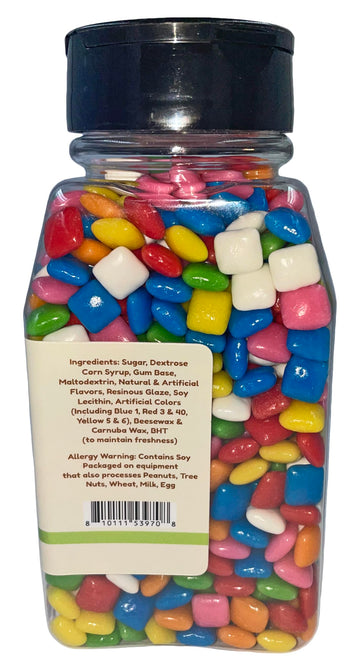 Mini Bubble Gum | Easy-Pour Lid | Ice Cream Topping & Cake Decoration | By Dasher'S Spice & Beans | 1 Lb