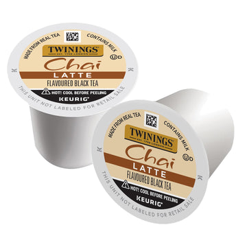 Twinings Chai Latte Black Tea K-Cup Pods For Keurig, 12 Count (Pack Of 6), Creamy, Slightly Sweet, Less Sugar, Caffeinated, Enjo