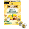 Twinings Lemon & Ginger Herbal Tea K-Cup Pods For Keurig, 24 Count (Pack Of 1), Naturally Caffeine-Free, Enjoy Hot Or Iced | Packaging May Vary