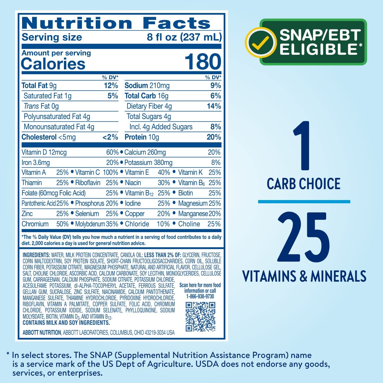 Glucerna Original Nutritional Shake, 10g Protein, 180 Calories, Homemade Vanilla, 8 Fl Oz Bottle, 24 Count