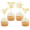 Gyufise 48 Pack Gold Glitter Hello 30 Cupcake Toppers Glitter Thirty Cheers To 30 Straight Outta 1994 Cupcake Picks For 30Th Bir