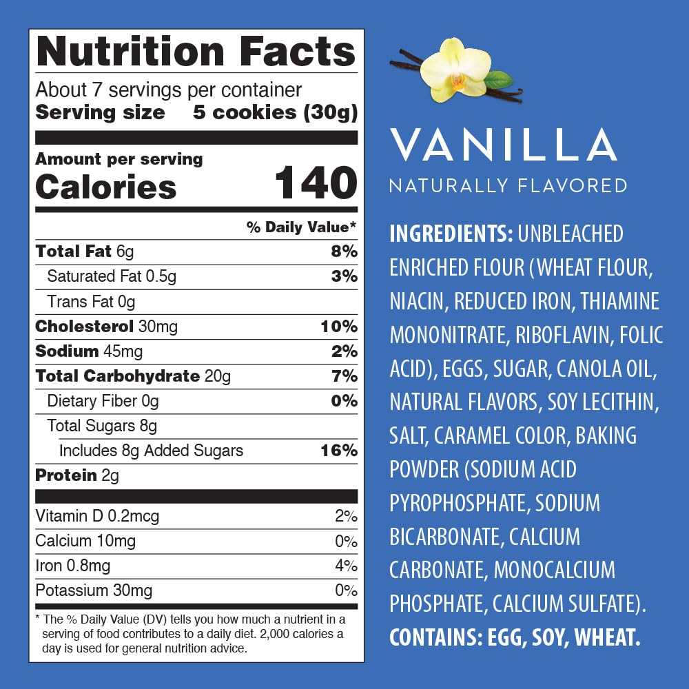 Reko Pizzelle Authentic Italian Style Waffle Cookie, Vanilla, 7 Ounce (Pack of 12)