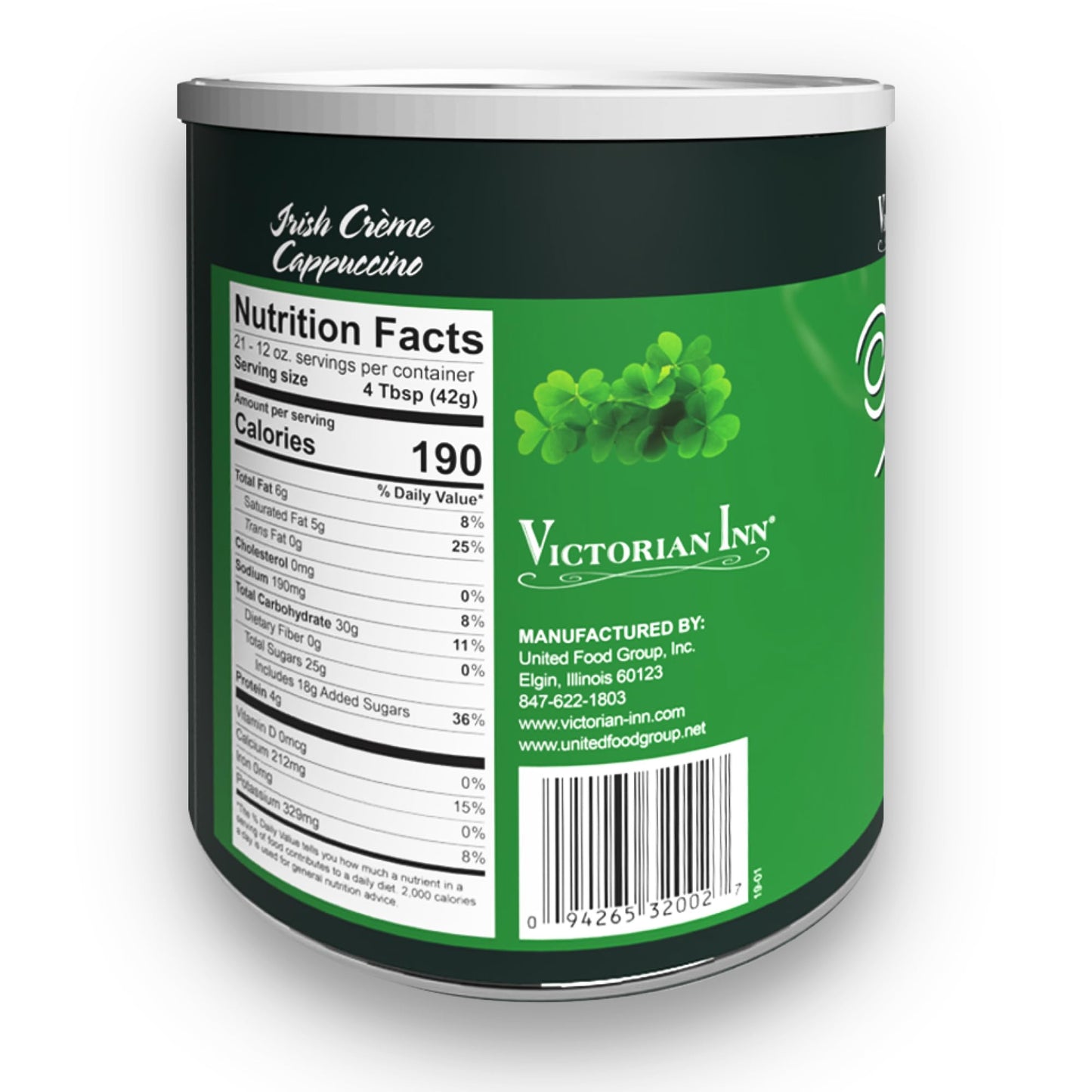 Victorian Inn Instant Cappuccino - Irish Crme Flavor - Smooth & Flavorful Coffee Mix - Perfect Hot, Cold, or Blended - Ideal as