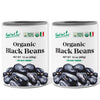 Food to Live Organic Canned Black Beans, 14 oz (Pack of 2) - Unsalted Non-GMO Frijoles Negro. Perfect for Salads, Soups, Stews.