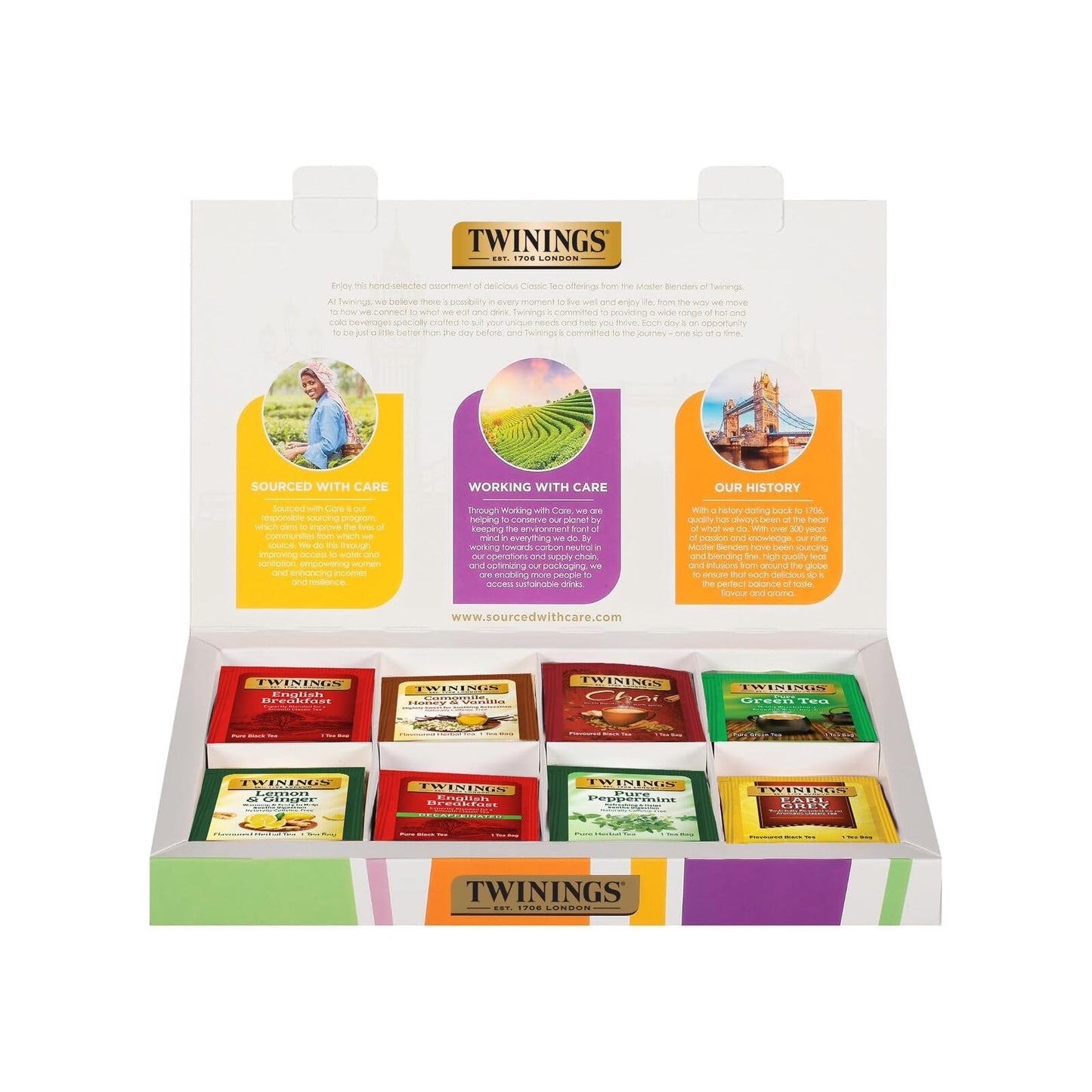 Twinings Tea Classics Collection Gift Box Sampler, 48 Tea Bags (Pack Of 1), Enjoy Hot Or Iced | Includes Black, Herbal, Green, & Chai Teas