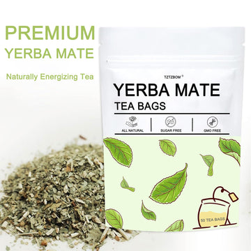 Yerba Mate Tea Bag, 50 Teabags, Unsmoked Yerba Mate, 100% Natural Cultivated From Argentina - Rich In Antioxidants And Plant Nut