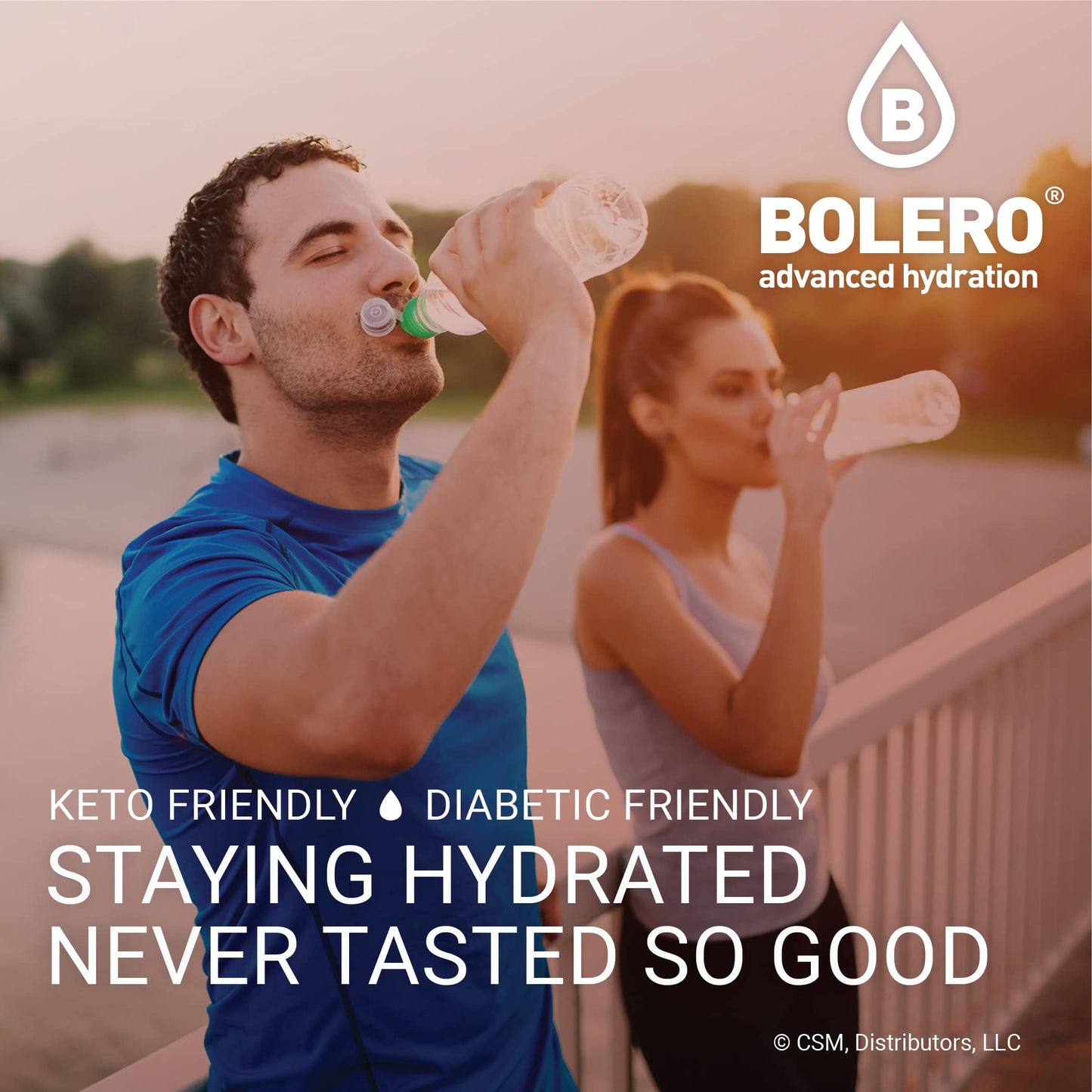 Bolero- Sugar Free Drink Mix Packets Almond Fruit Flavors | Powdered Flavored Water Packets | 36 Small Sachet On The Go Packets