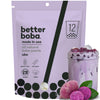 Better Boba All-Natural Ube Boba Pearls 8 Oz | Kosher, Vegan, Gluten-Free, Non-GMO Popping Boba for Bubble Tea, Desserts | 12 Se