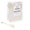 Candy Envy White Cafe Rock Candy Swizzle Sticks - 36 Count - Individually Wrapped