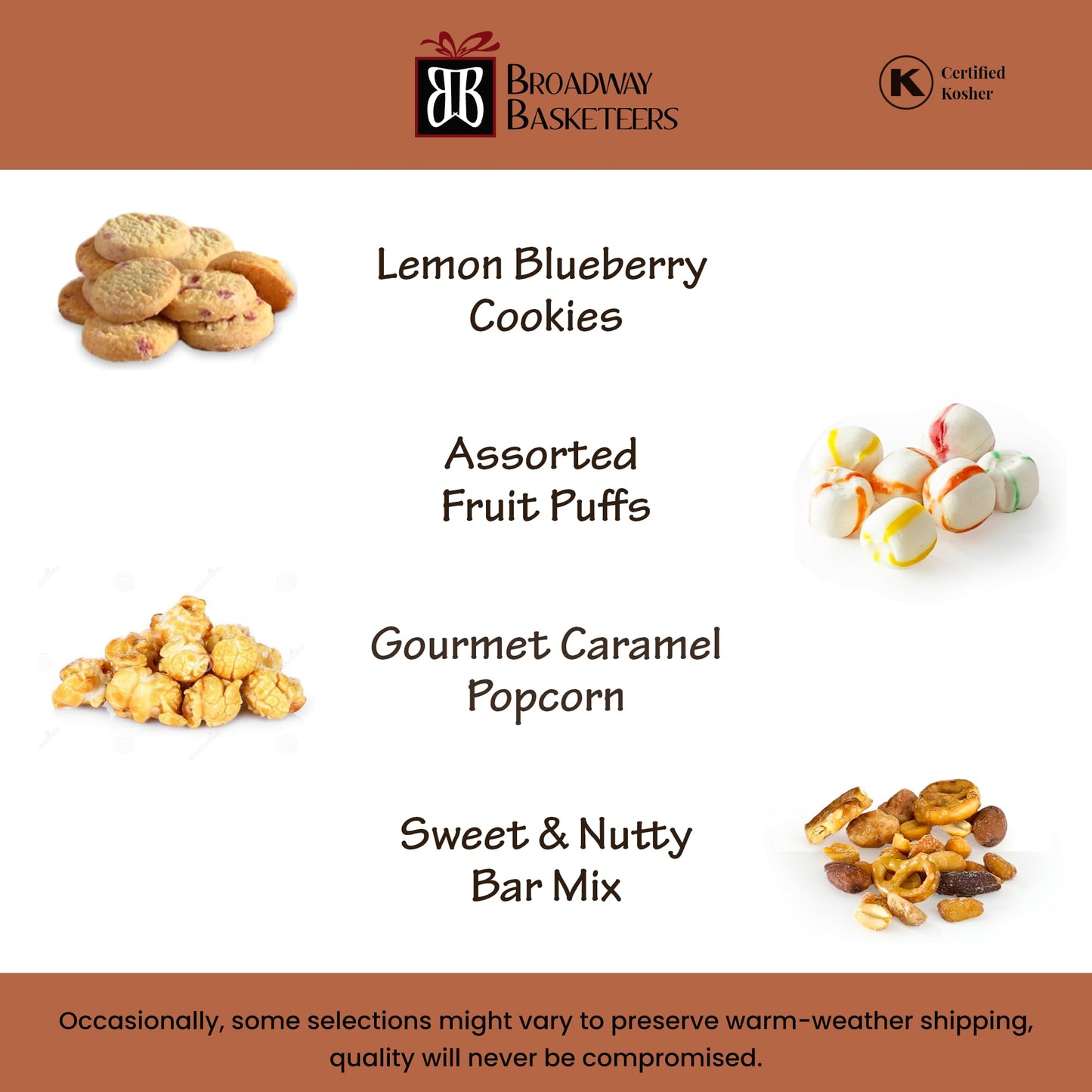 Gift Basket With Assorted Sweets, Cookies And Nuts