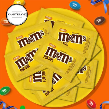 M&M Peanuts & Milk Chocolate Candy - 2 lbs Bulk Pack - Individually Wrapped Fun Size Candy for Freshness - Colorful Delicious Sweets for Kids mature-themeds Pantry Office & Birthdays