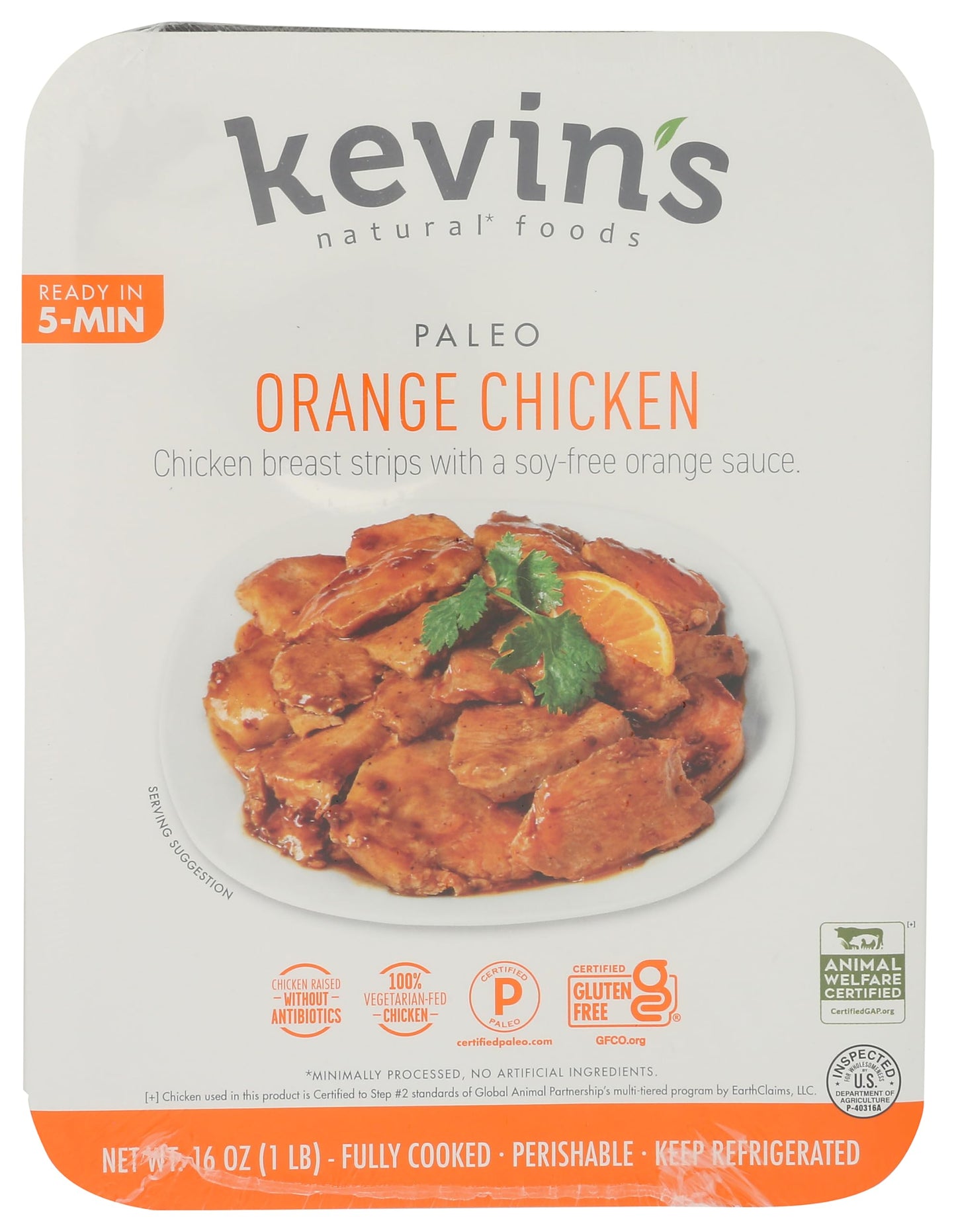 KevinS Natural Foods Orange Chicken, 16 Oz
