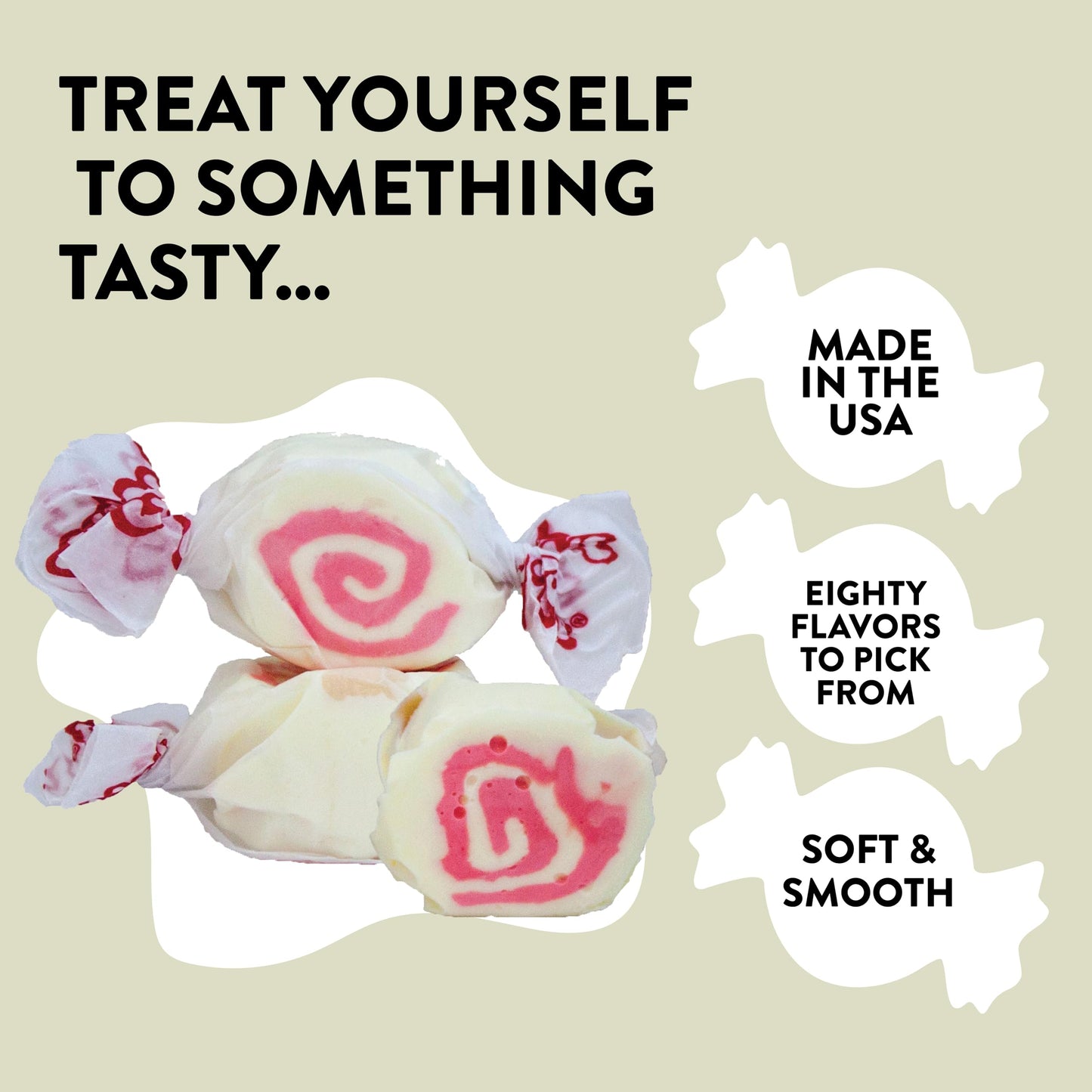 Taffy Town Saltwater Taffy, Strawberry Cheesecake, 40 Ounce