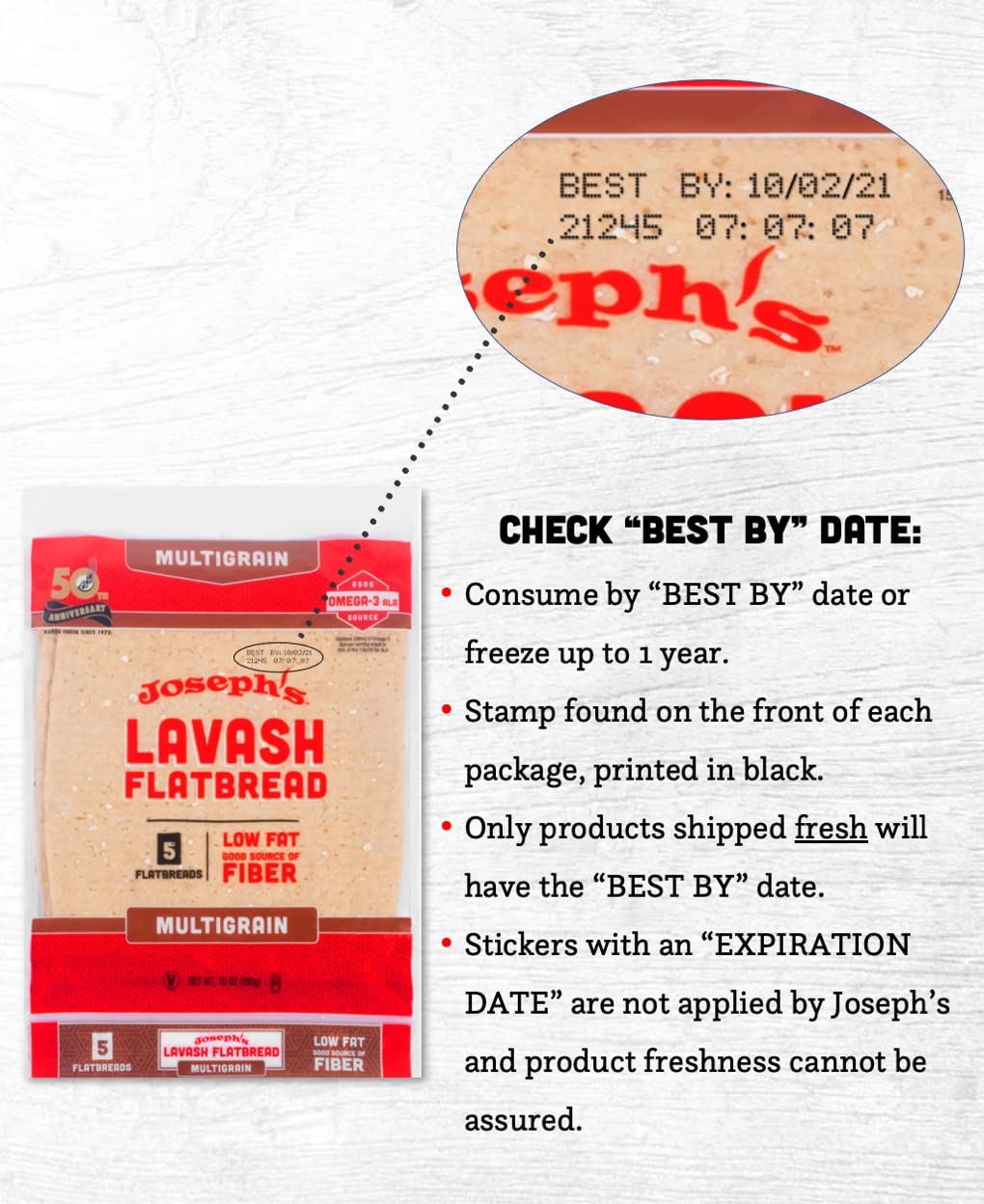 Joseph'S Lavash Bread Value 6-Pack, Multigrain, Reduced Carb, Low Fat And Good Source Of Fiber (5 Flatbreads Per Pack, 30 Total)