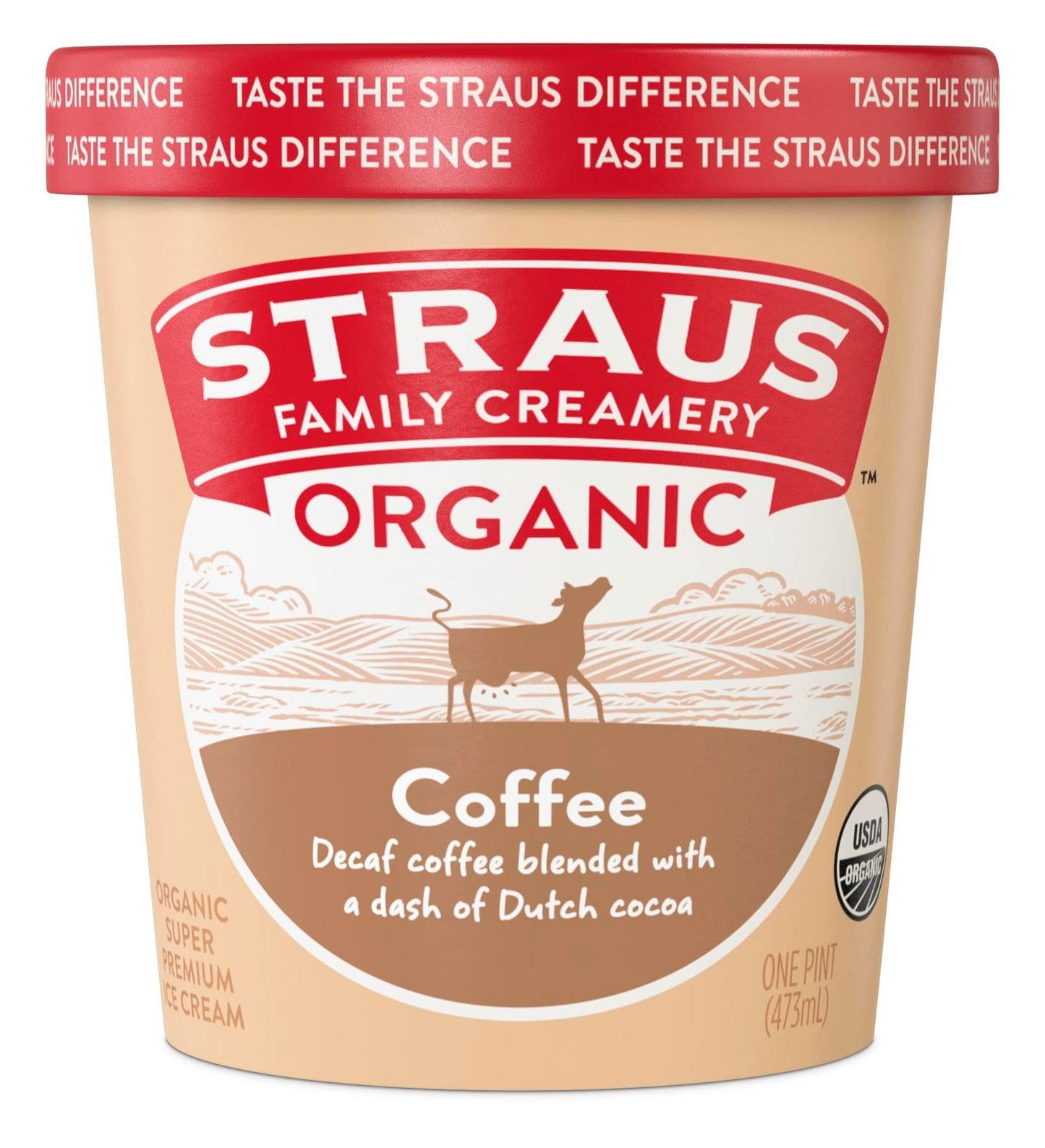 Straus Family Creamery Organic Coffee Ice Cream, 16oz