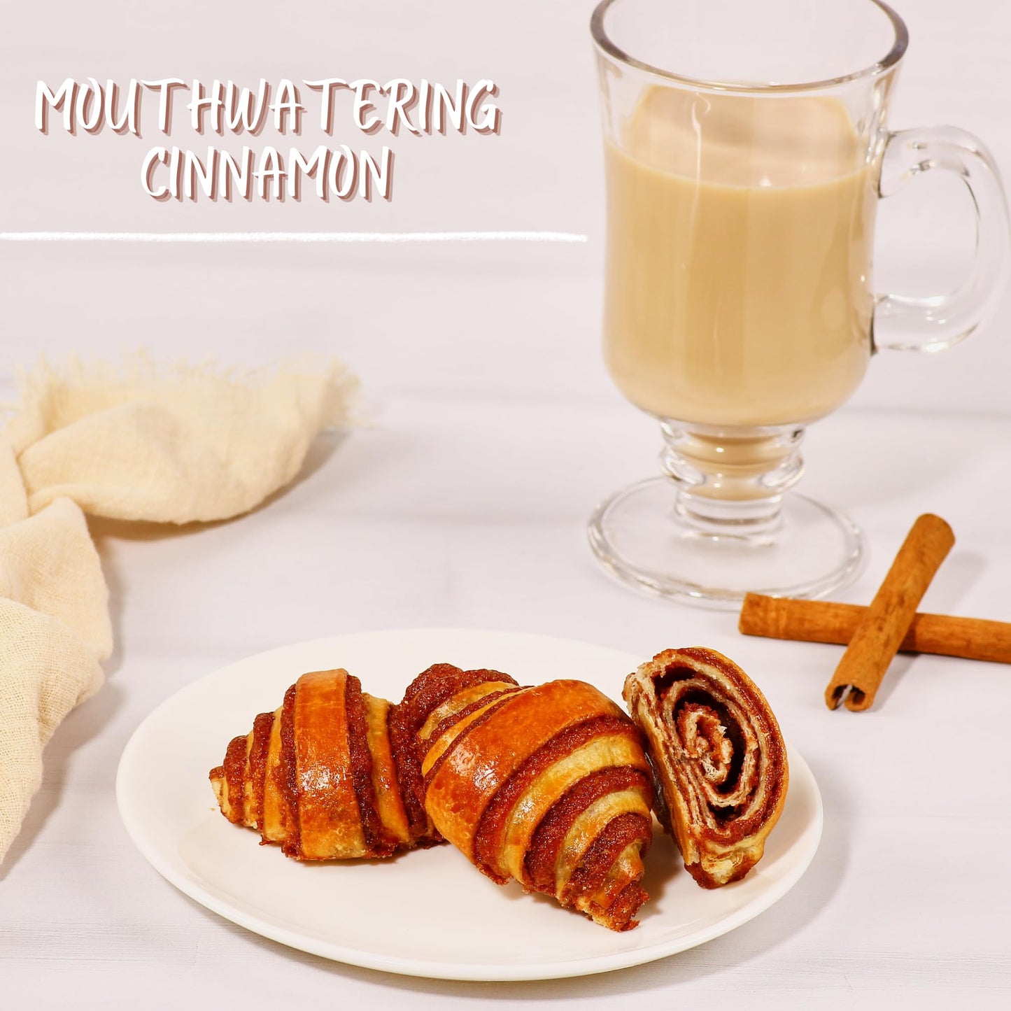 Cinnamon Rolls | Cinnamon Buns | Breakfast Pastry | Approx 20 Rugelach Pastries Cinnamon Croissants | Preservative Free & No Col