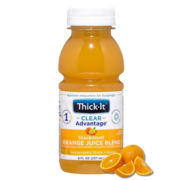Thick-It Clear Advantage Thickened Orange Juice Blend - Moderately Thick/Honey, 8 Fl Oz (Pack Of 24)