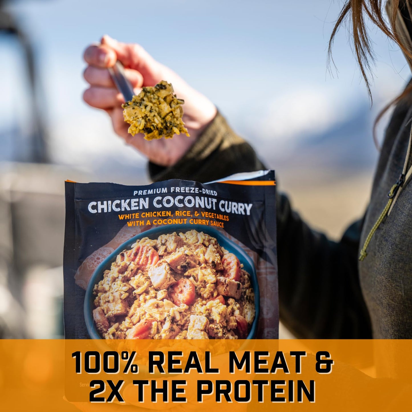 Peak Refuel Chicken Coconut Curry Freeze Dried Backpacking And Camping Food Amazing Taste & Quality High Protein Real Meat