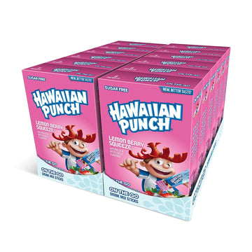 Juicy Mixes Hawaiian Punch Sugar Free Drink Mix ·96 Count, Excellent Source of Vitamin C, Lemon Berry Squeeze Flavor