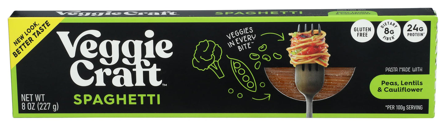 Veggiecraft Farms Spaghetti Pasta, Made with Cauliflower, 8 OZ, Pack of 1
