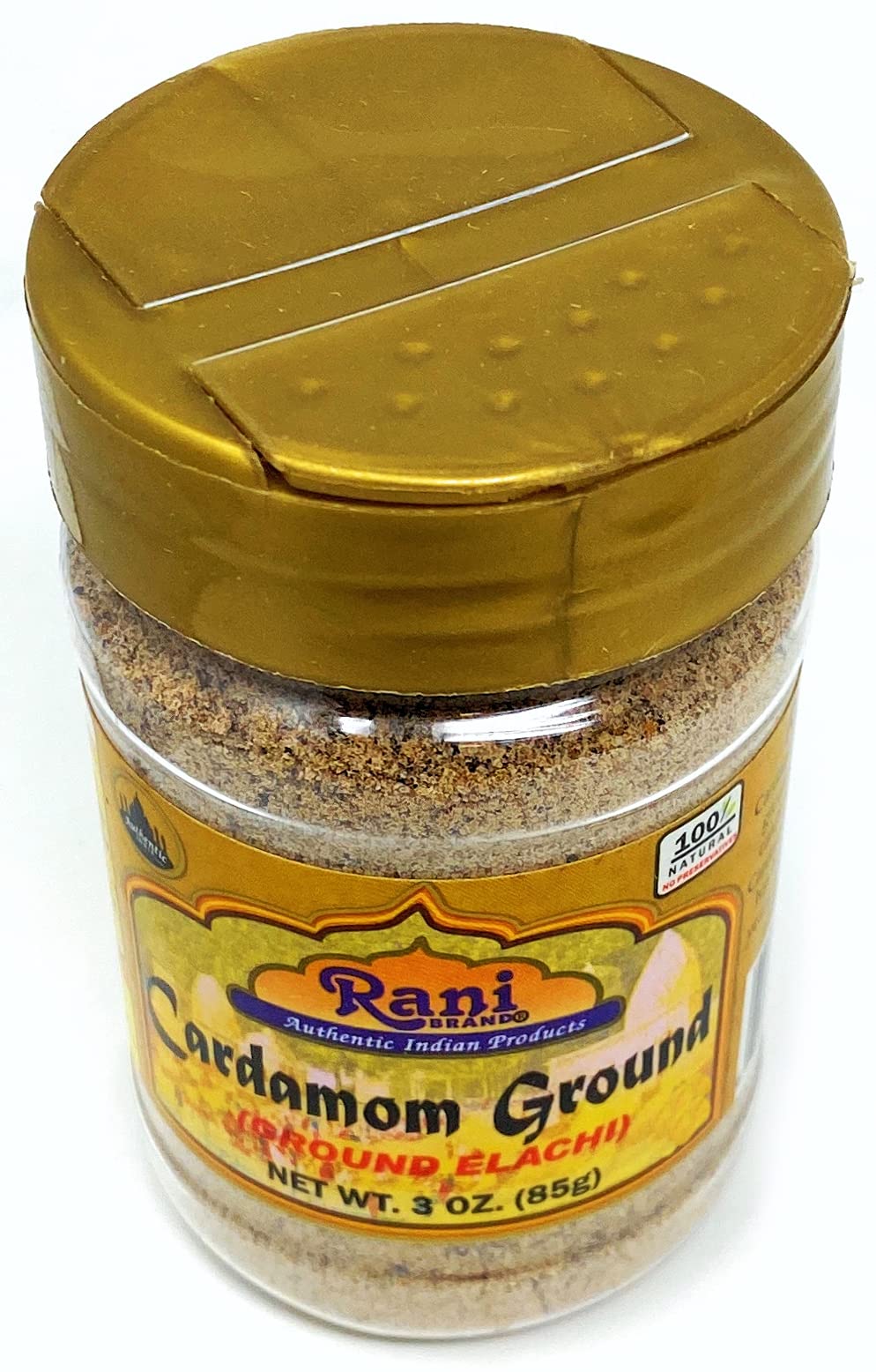 Rani Cardamom (Elachi) Ground, Powder Indian Spice 3Oz (85G) Pet Jar ~ All Natural | No Color Added | Gluten Friendly | Vegan | Non-Gmo | Kosher | No Salt Or Fillers