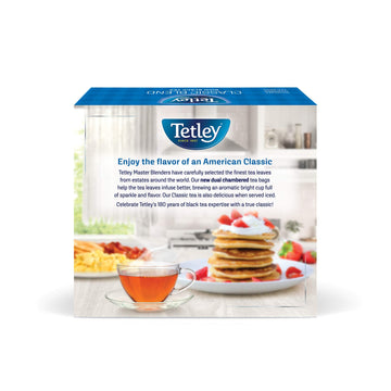 Tetley Classic Blend Premium Black Tea, Rainforest Alliance Certified, 100 Count (Pack Of 12)