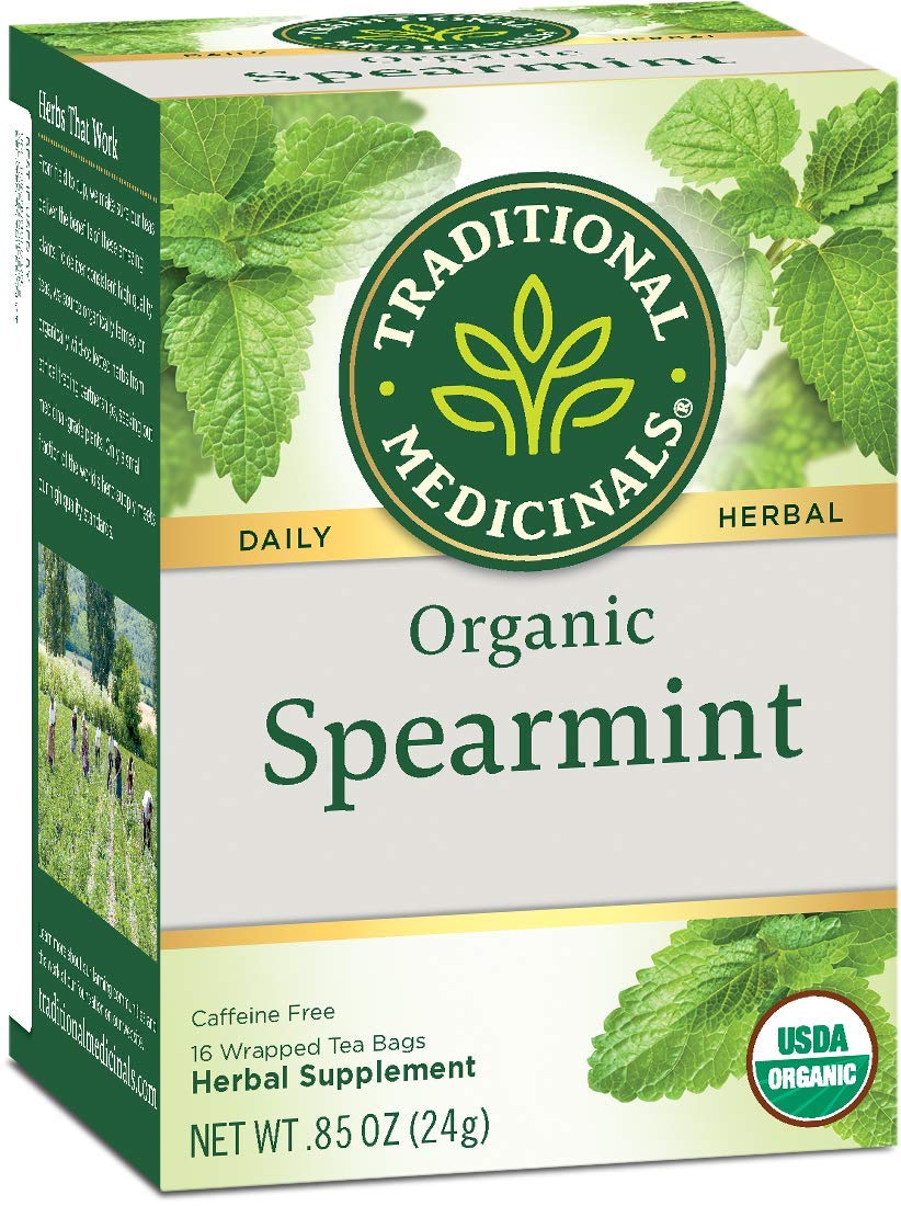 Traditional Medicinals Organic Spearmint Herbal Tea Healthy & Refreshing (Pack Of 1) - 16 Tea Bags