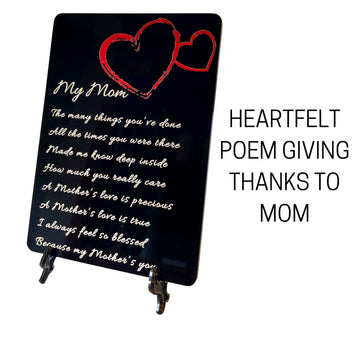 Mother Poem Gift Plaque For Mom From Daughter Or Son With A Stand (5 X 7 Inches) Perfect For Motheras Day Valentineas Day Or A B