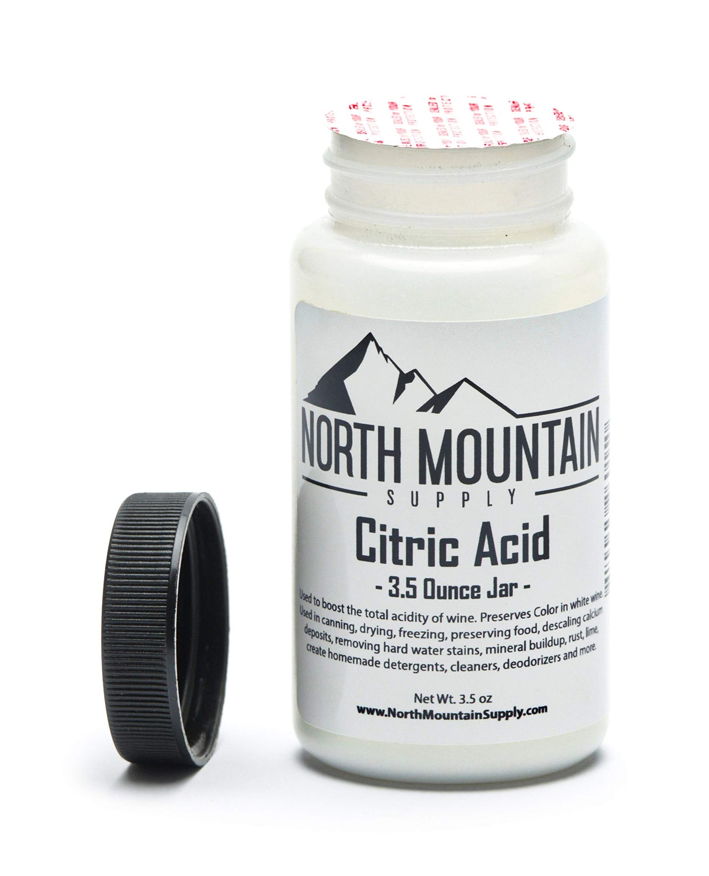 North Mountain Supply CA-3.5oz Pure Food Grade Citric Acid 3.5 Ounce Jar