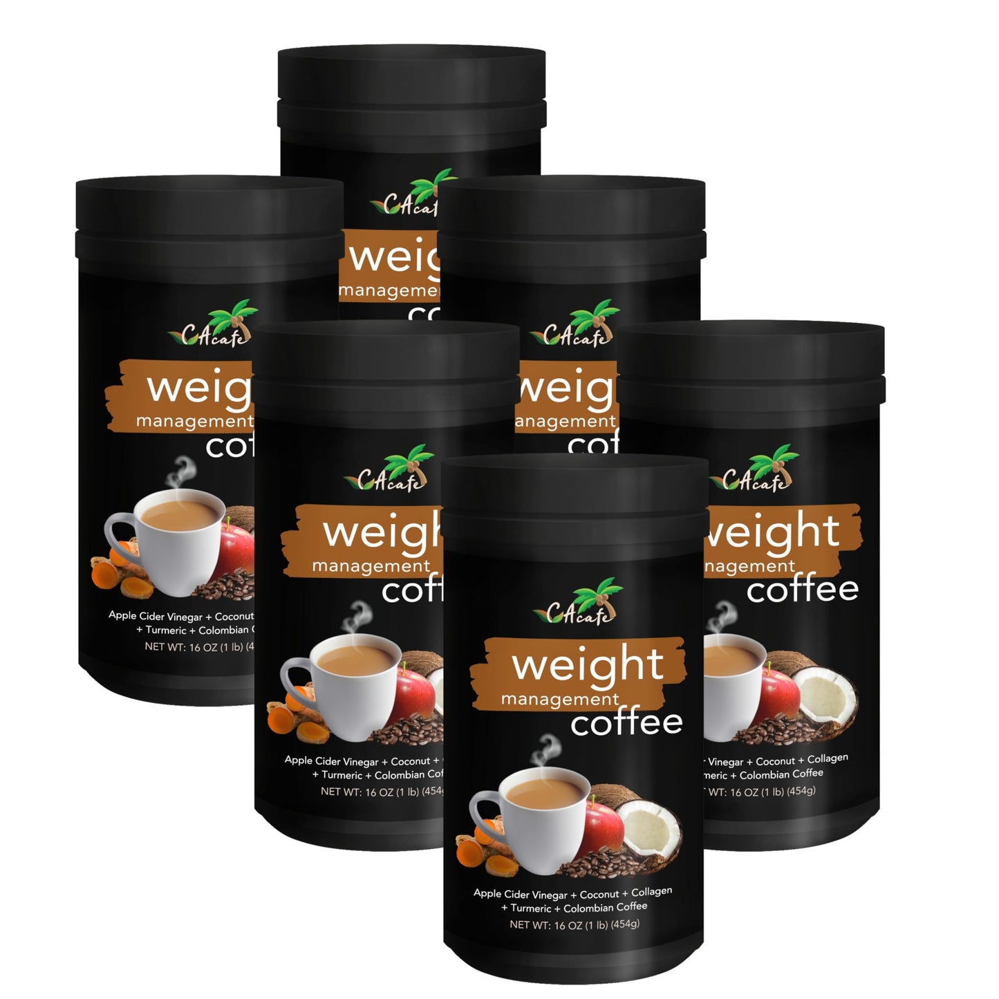 CAcafe Apple Cider Vinegar Turmeric Blend with Collagen, 16 oz (Pack of 1)