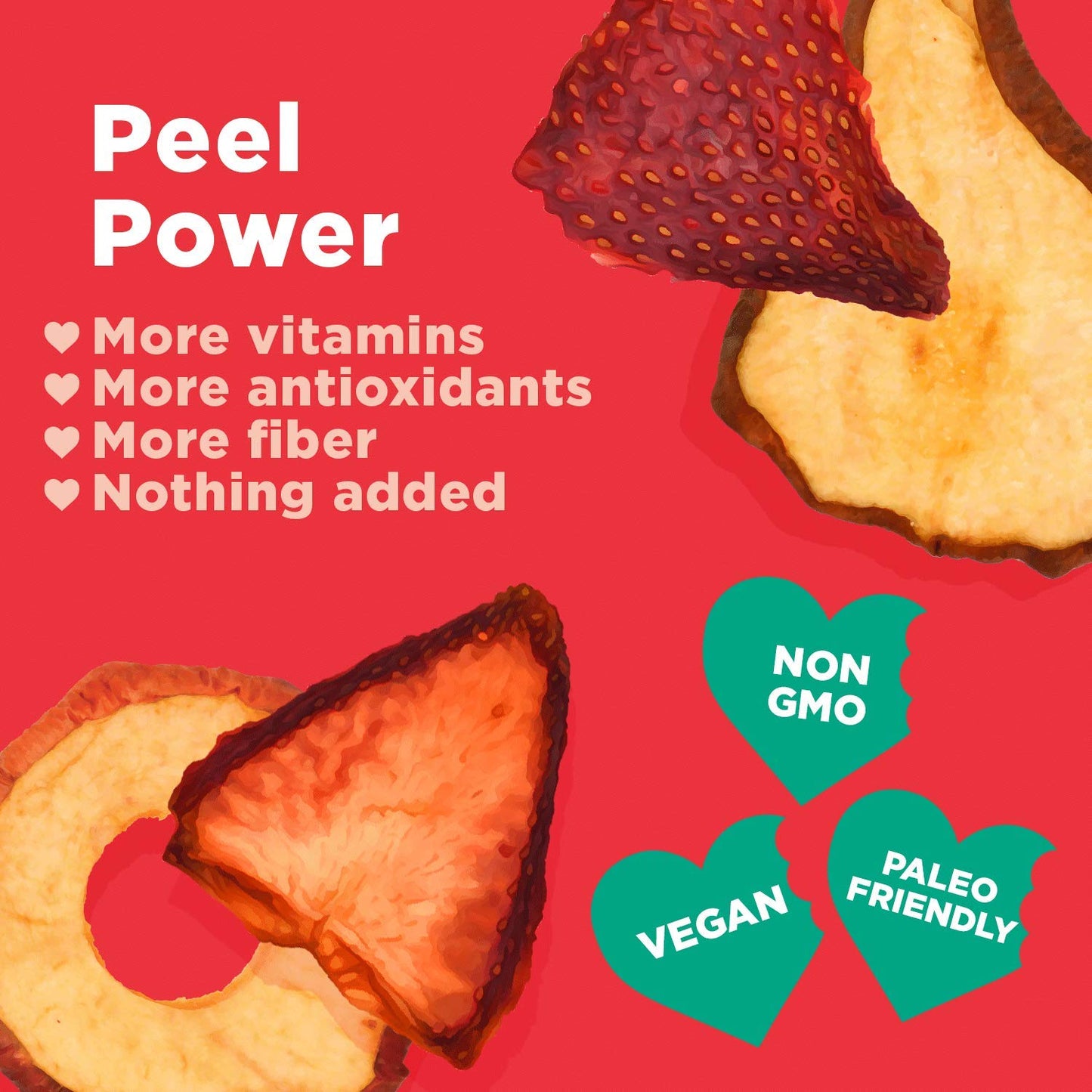 Rind Snacks | Straw-Peary | Strawberry, Apple, & Pear | Dried Fruit Superfood | Chewy Snack | No Sugar Added | All Natural | Hig