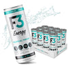 F3 Energy Tropical Theory Energy Drink - BCAA, Panax Ginseng, Ginkgo Biloba - 125 mg Caffeine - 12 Pack