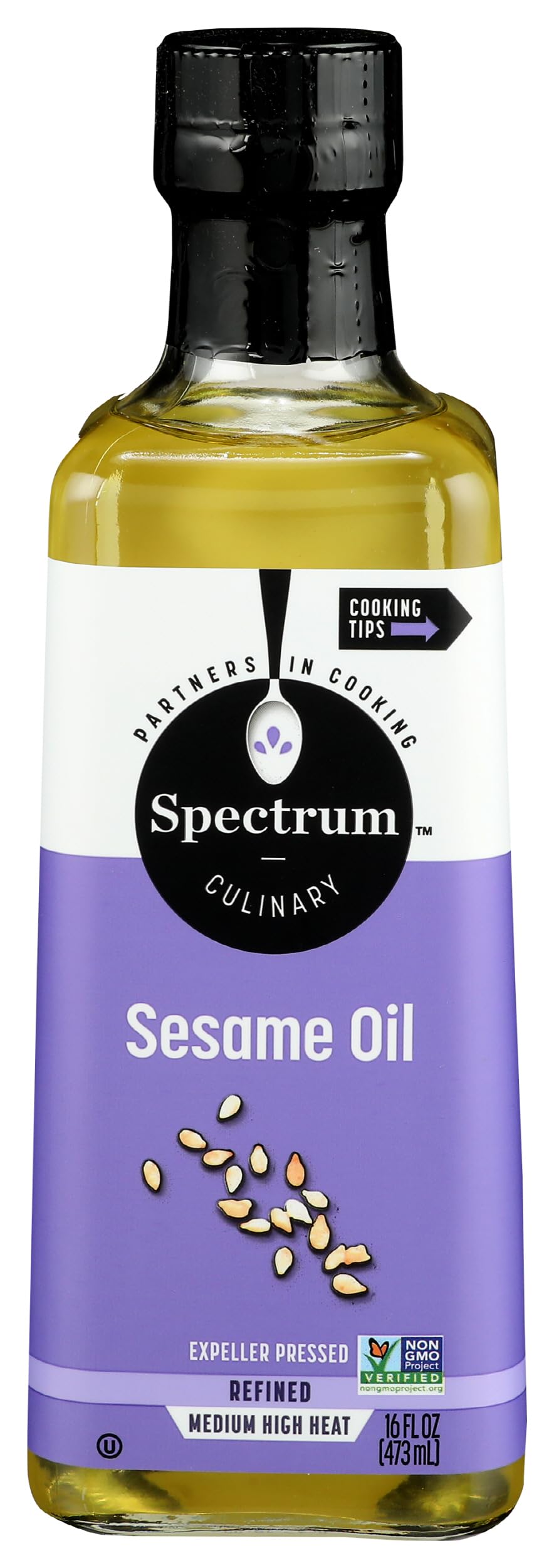 Spectrum Sesame Oil Refined, 16-Ounce Bottles (Pack of 2)