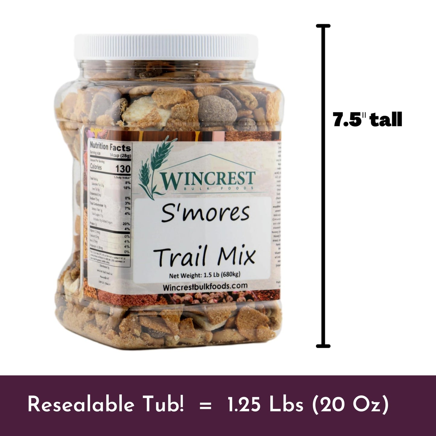 S'Mores Trail / Snack Mix - 1.5 Lb Container