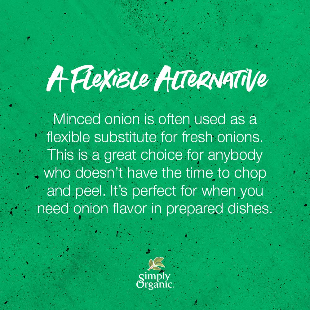 Simply Organic Minced White Onion, Certified Organic | 2.21 Oz | Pack Of 3 | Allium Cepa