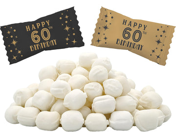 60Th Birthday Buttermints, Mint Candies, After Dinner Mints, Butter Mint Candy, Fat-Free, Kosher Certified, Individually Wrapped (110 Pieces)