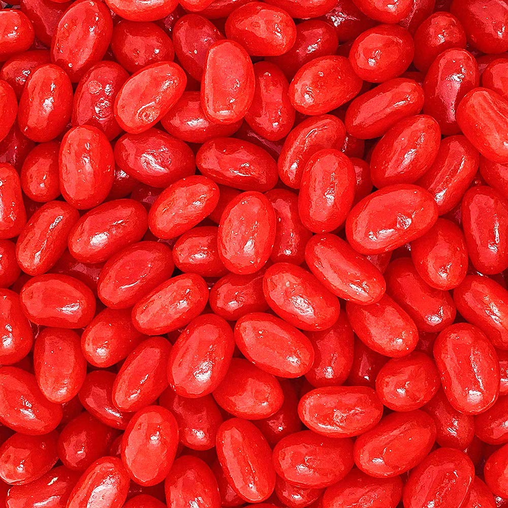 Sweetgourmet Red Jumbo Cinnamon Jelly Beans, Sweet And Spicy Candy, 3 Pounds