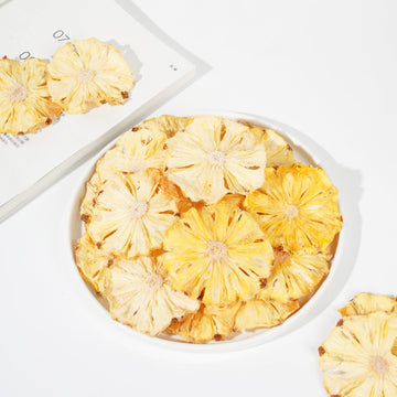 Syveyilla Dried Pineapple Slices, 100% Natural, No Additives, 3.5oz/100g, Ideal for Cocktails, Fruit Tea, Baking, Crafts