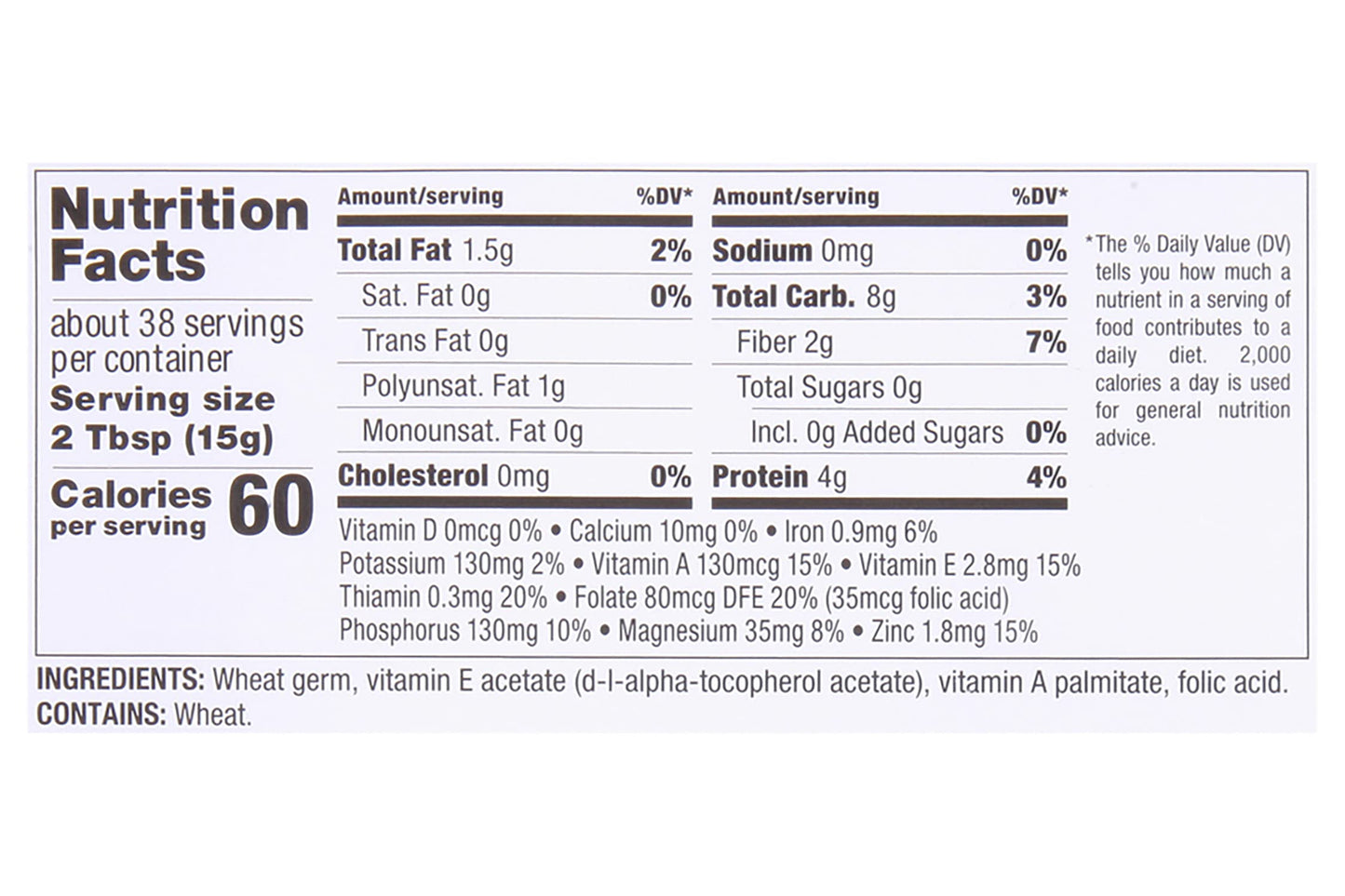 Kretschmer Original Toasted Wheat Germ Boost Your Food With, 20 Ounce Glass Jar (Pack Of 2)
