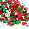 Christmas Snowman Sprinkles for Cake Decorating Edible 4.2 ounce Stocking Icing Decoration Red and Green Pearls Sprinkles for Xm