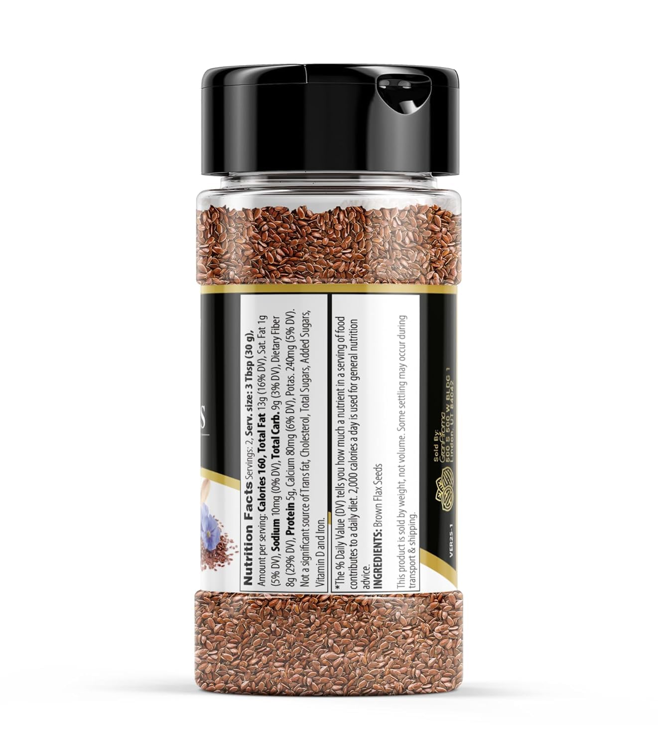 Granaroma Brown Flax Seeds, Baking, Egg Replacement, Linseeds (2.2 Ounce)