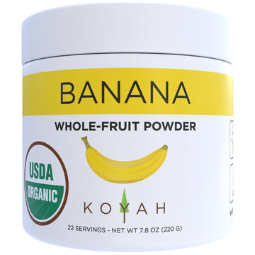 Koyah - Organic Freeze-Dried Banana Powder (1 Scoop = 1/4 Cup Fresh): 22 Servings, 220 G (7.8 Oz)