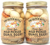 2 Pack of The Dutch Kettle Pickled Quail Eggs 16oz Jars You Choose Mild Or Spicy (Mild)