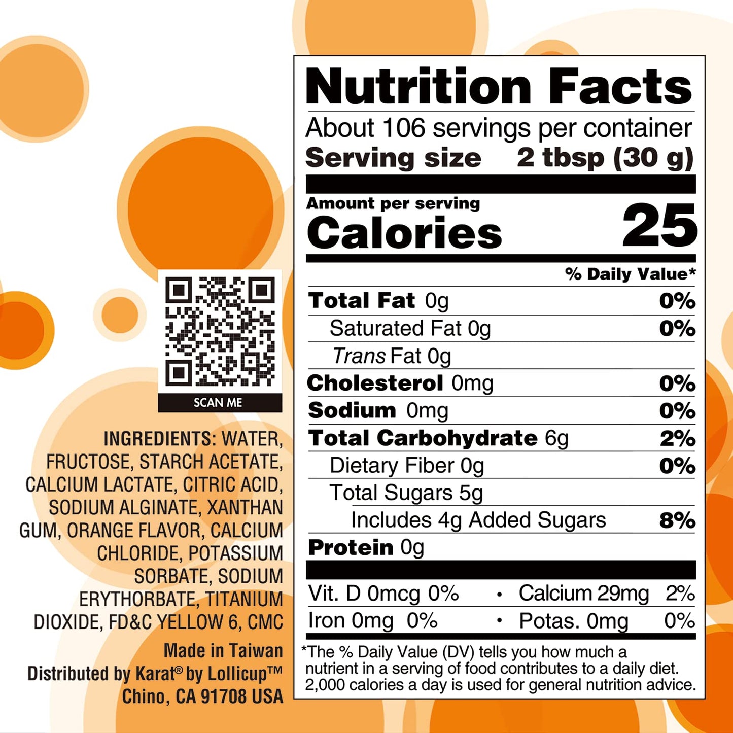 Tea Zone B2052 7 Lbs Orange Popping Pearls For Boba Tea Beverages, Sweets, Ice Cream Topping