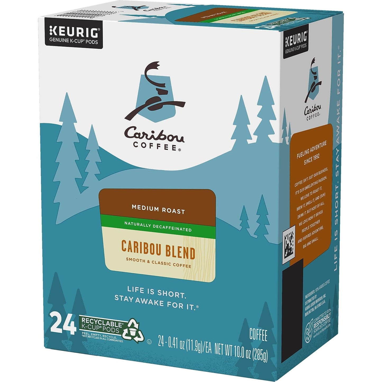 Caribou Coffee Decaf Blend K-Cup, 24 Count (Pack Of 1)